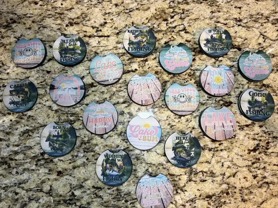 Round Car Coaster Set