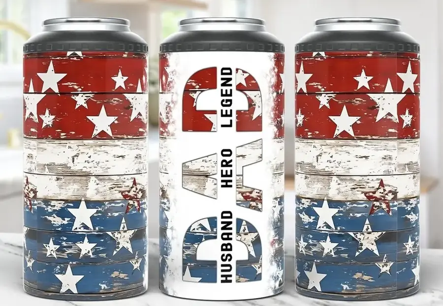 Dad Flag Koozie