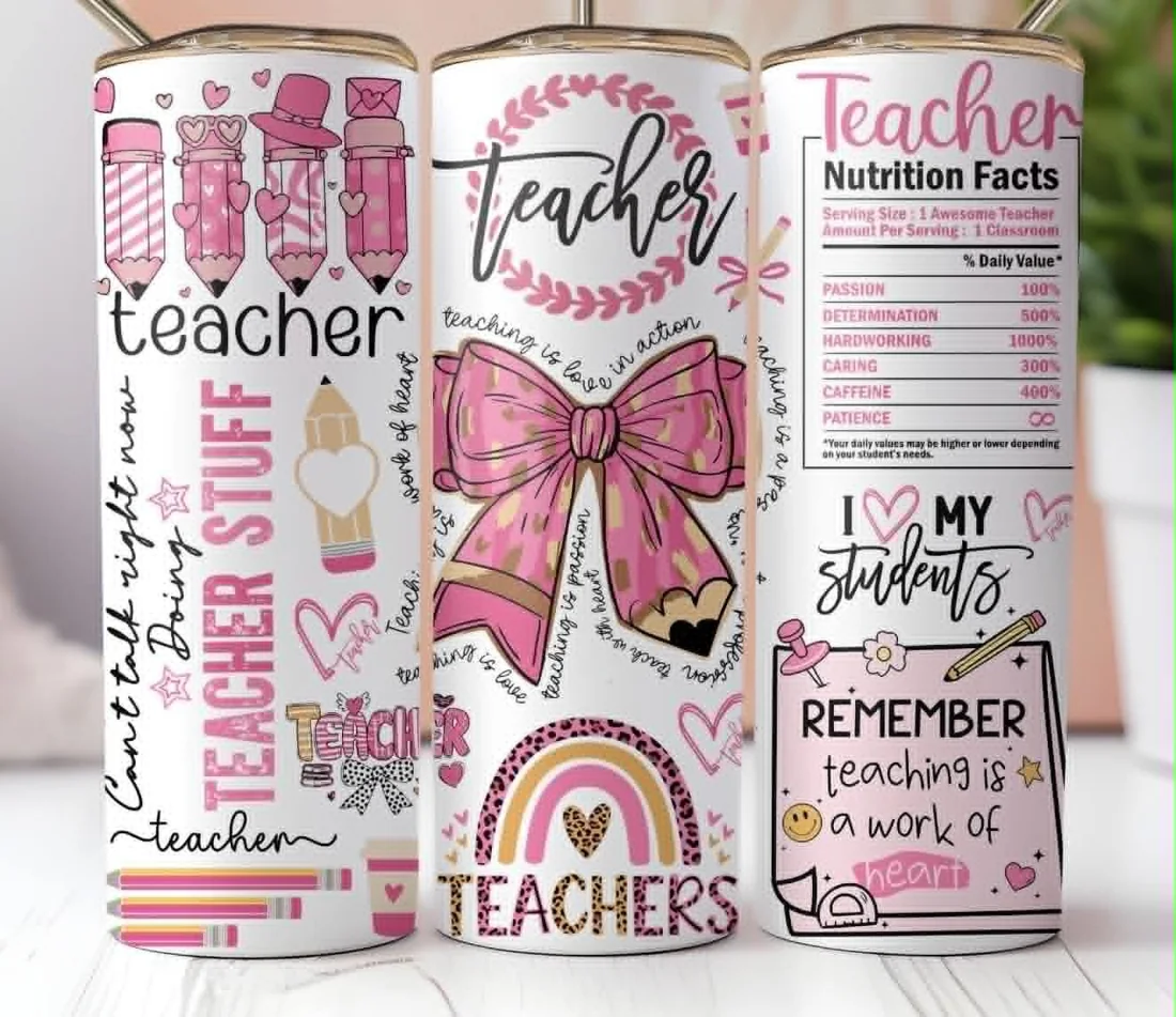 Teacher life tumbler set